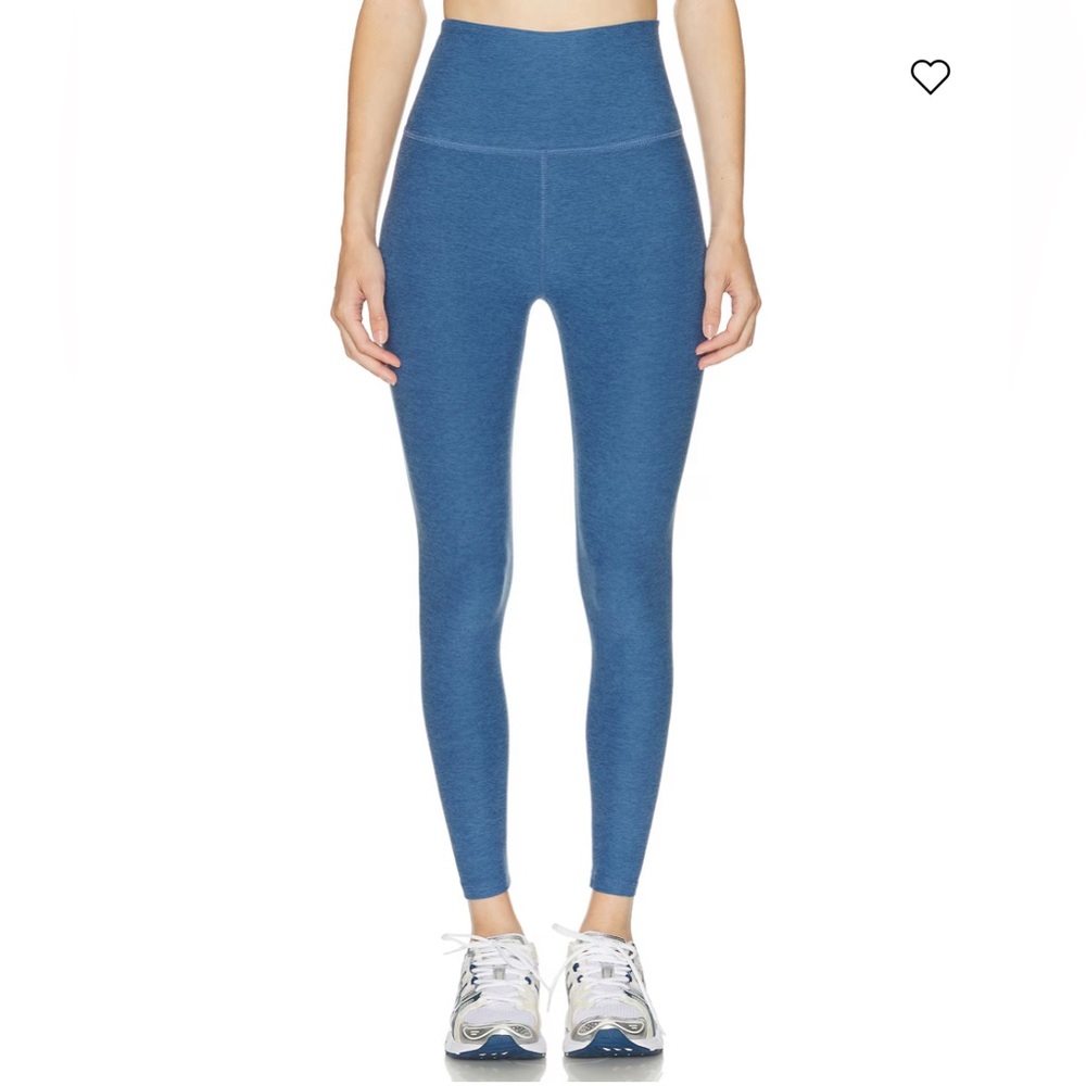 NWT Beyond Yoga Set Washed Denim Set: Slim Racerback Tank + Midi Leggings - Picture 7 of 11